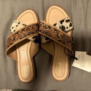 Myra Cowhide & Leather Sandals